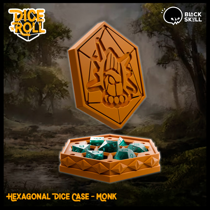 Hexagonal Dice Case - Monk's Cover