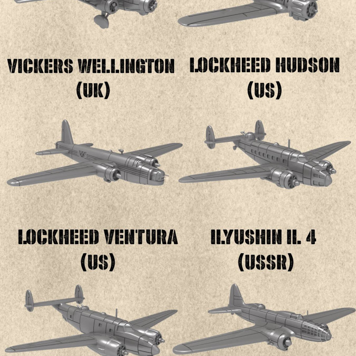 STL PACK - 16 Battle planes of WW2 (Volume 5, 1:200) - PERSONAL USE's Cover