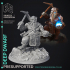 Deep Dwarf & Bulette - 2 Models - Were Folk -  PRESUPPORTED - Illustrated and Stats - 32mm scale image