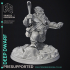Deep Dwarf & Bulette - 2 Models - Were Folk -  PRESUPPORTED - Illustrated and Stats - 32mm scale image