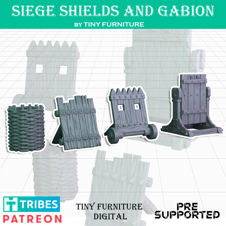 Siege shields and a gabion (Medieval Artillery)'s Cover