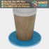 4 Inch Coaster Branded with Company Name MineeForm FDM 3D Print STL File image