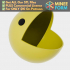 Pac Man Coin Key & Trinket Tray with Storage in Mouth MineeForm FDM 3D Print STL File image