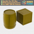 50mm Fantasy Mini Miniature Barrel and Crate for D&D Tabletop Wargame Terrain MineeForm FDM 3D Print STL File image