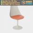Retro Futurism Swivel Chair for Dollhouse Miniature Furniture MineeForm FDM 3D Print STL File image