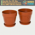 Cute Flower Pots with Happy and Sad Smiley Faces MineeForm FDM 3D Print STL File image