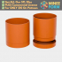 Minimalist Cylindrical Planter with Stand for Indoor Plants MineeForm FDM 3D Print STL File image