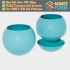 Minimalist Spherical Self Watering Planter Simple Ball Design MineeForm FDM 3D Print STL File image