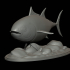 Atlantic Bluefin Tuna Underwater Statue for 3d print image