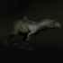Concavenator chasing 1-35 scale pre-supported dinosaur FREE model image