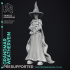 Grandmar Weathervein - Black Witch -  PRESUPPORTED - Illustrated and Stats - 32mm scale image