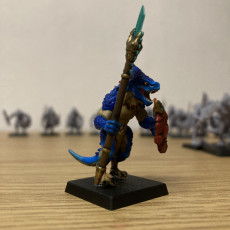 Picture of print of Lizardmen - Crested Iguanisaurus Warriors with Spears
