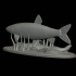 fish grass carp / Ctenopharyngodon idella / amur bílý statue detailed texture for 3d printing image