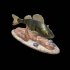 fish in motion perch 2.0 underwater statue detailed texture for 3d printing image