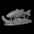 bass 2.0 underwater statue detailed texture for 3d printing image