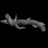 fish Eel underwater statue on the wall detailed texture for 3d printing image